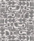 Formes Trois Wallpaper, Charcoal White