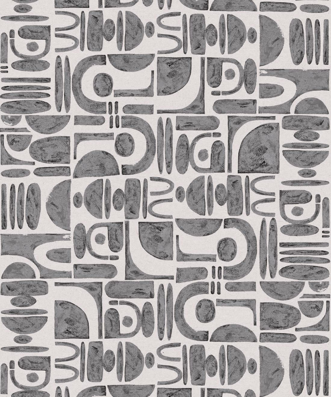 Formes Trois Wallpaper, Charcoal White