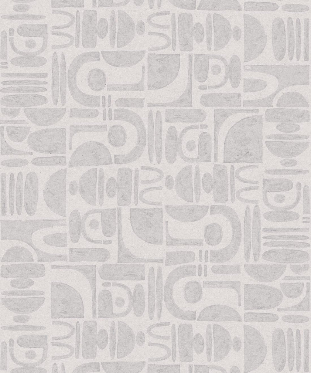 Formes Trois Wallpaper, Grey White