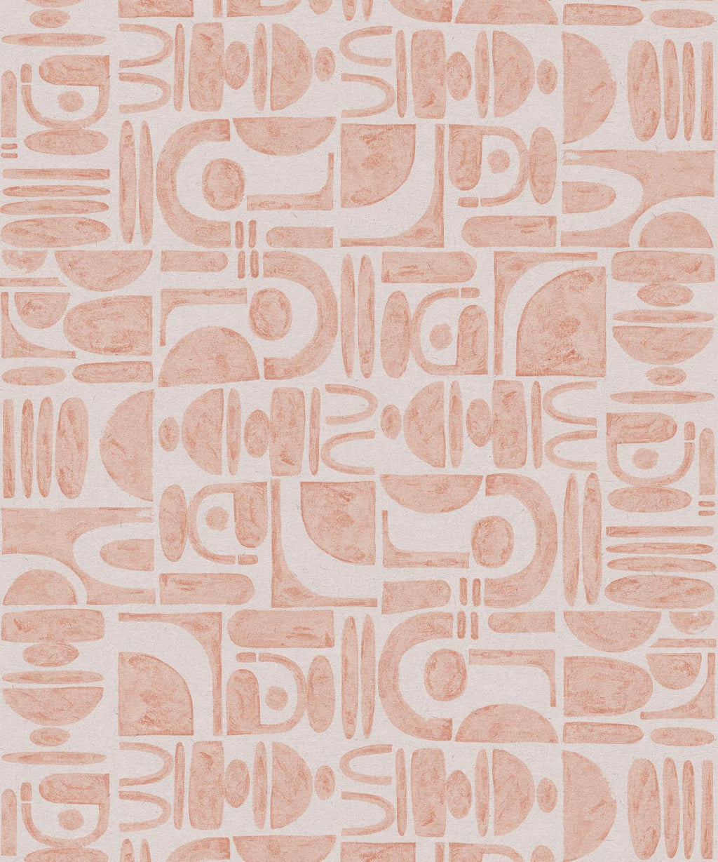 Formes Trois Wallpaper, Salmon Light Beige