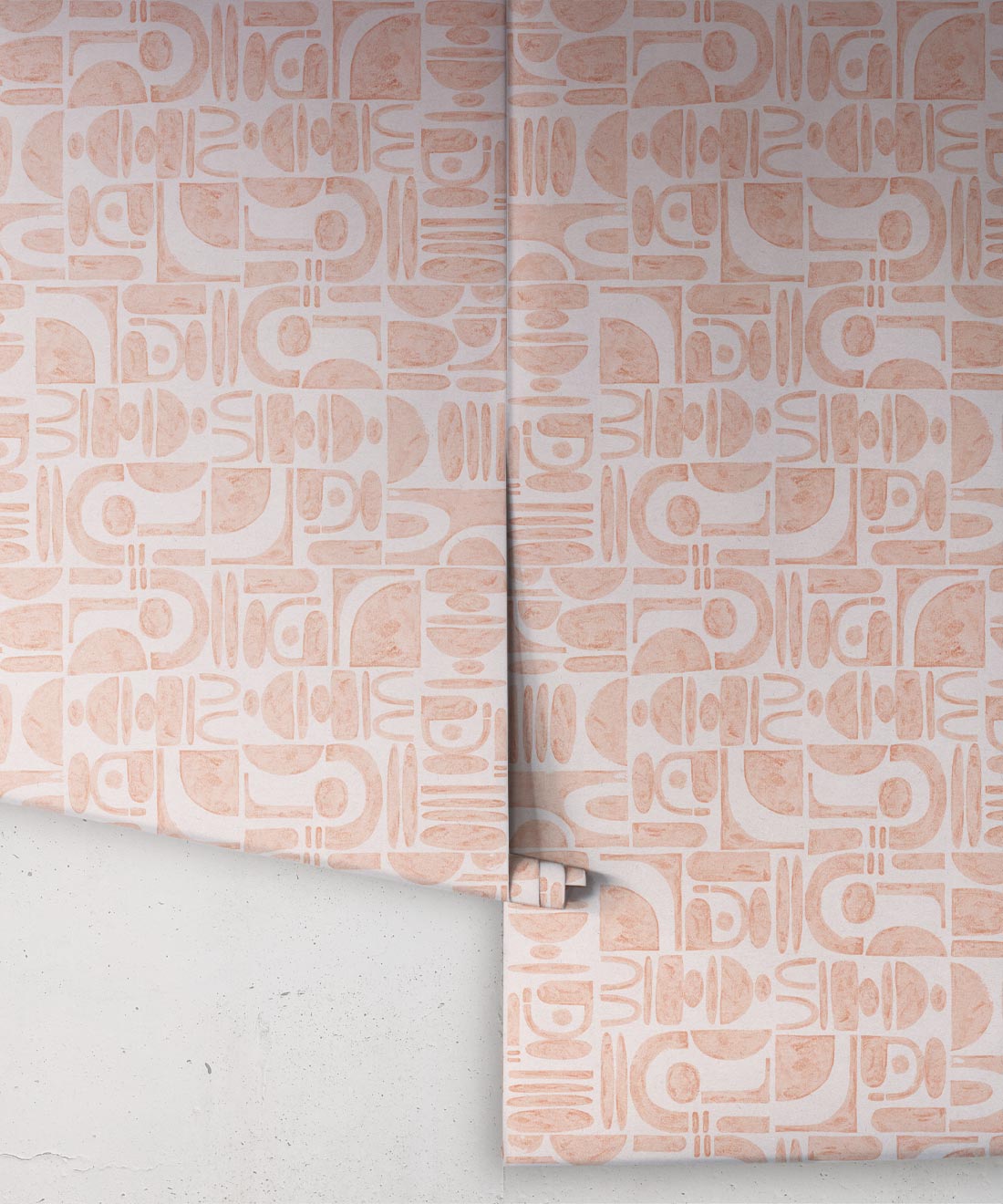Formes Trois Wallpaper, Salmon Light Beige