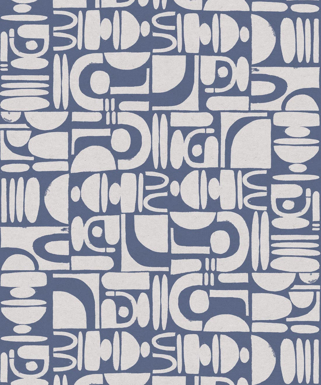 Formes Trois Wallpaper, Snow Navy