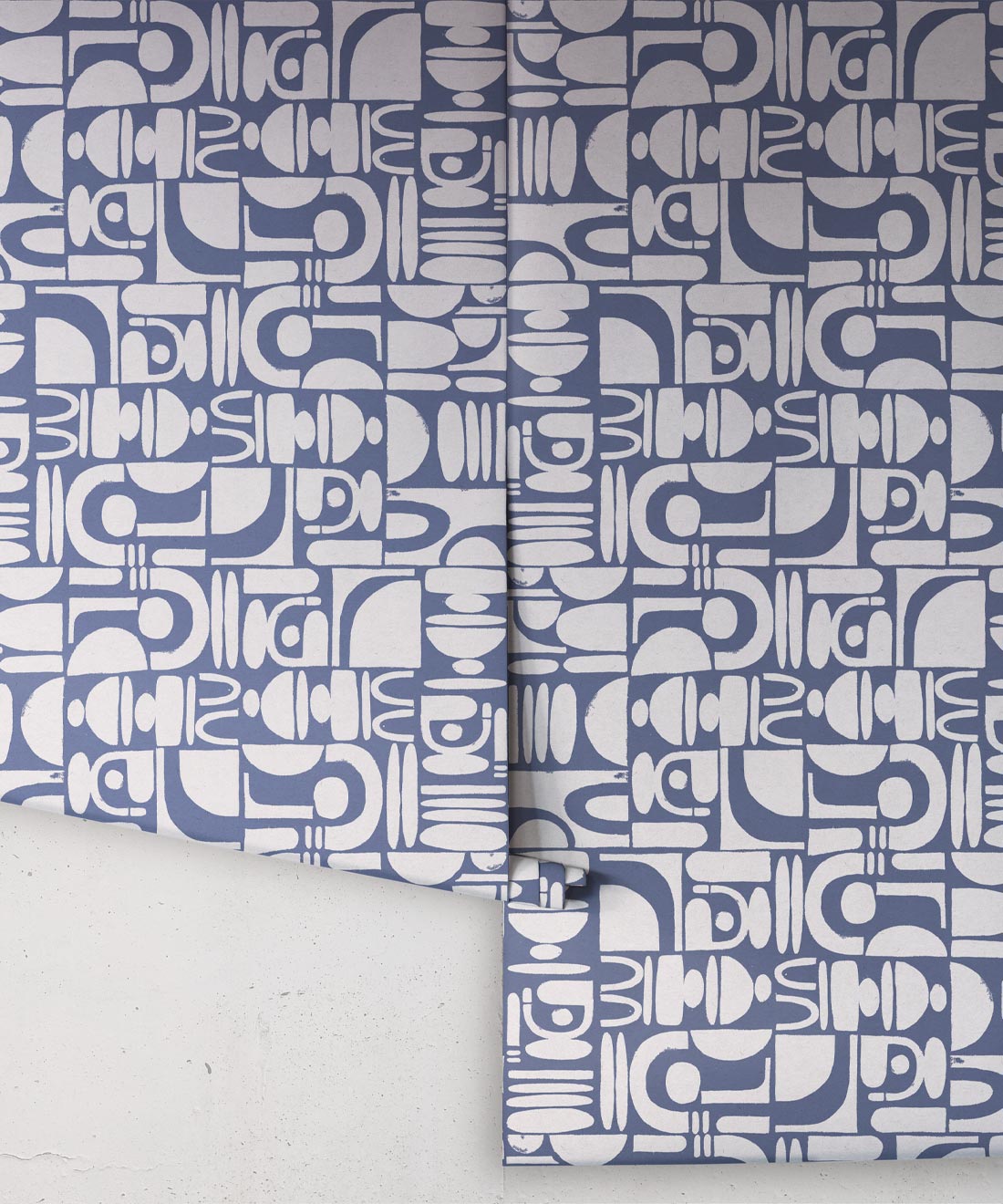 Formes Trois Wallpaper, Snow Navy