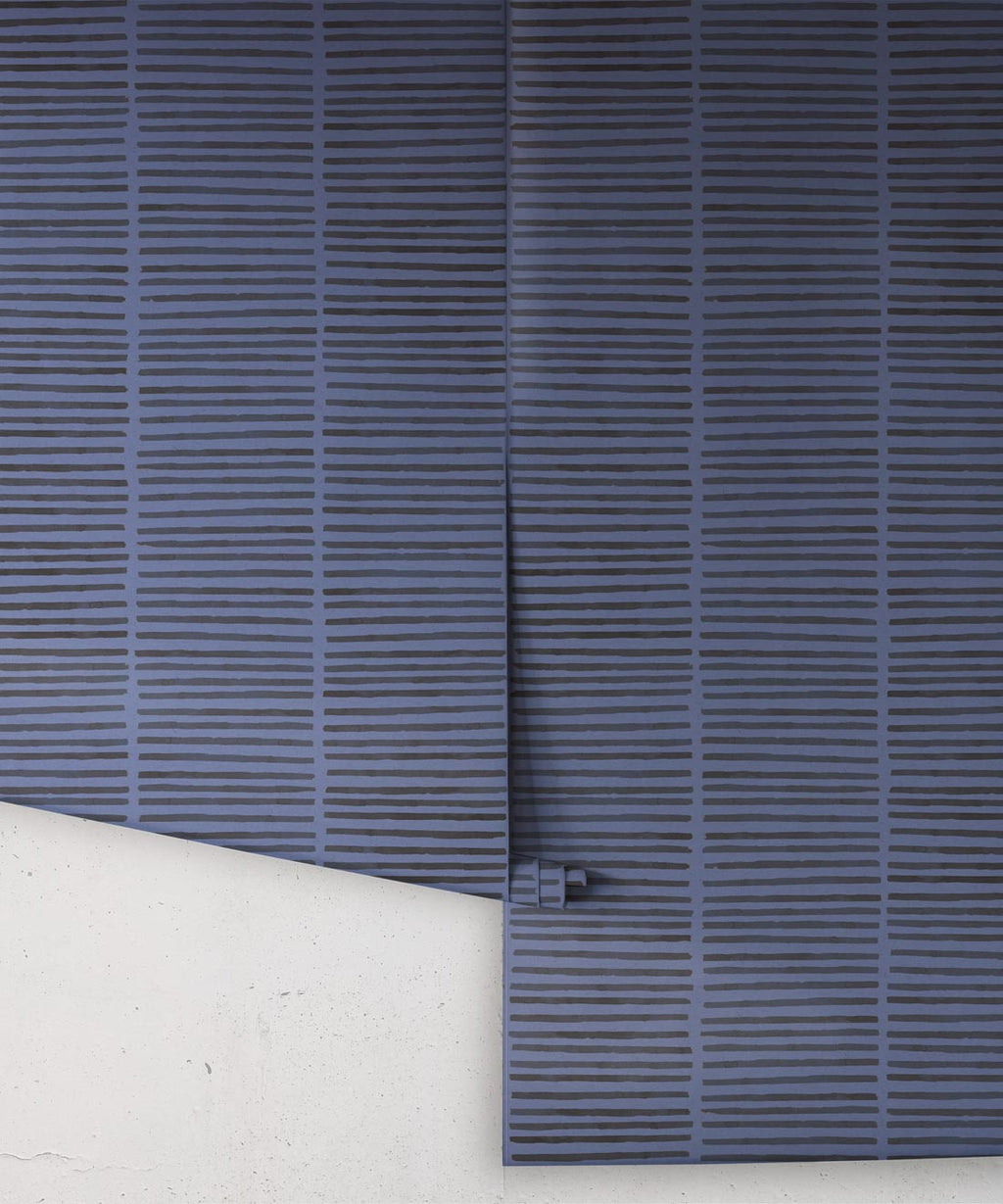 Lignes Wallpaper, Midnight Navy