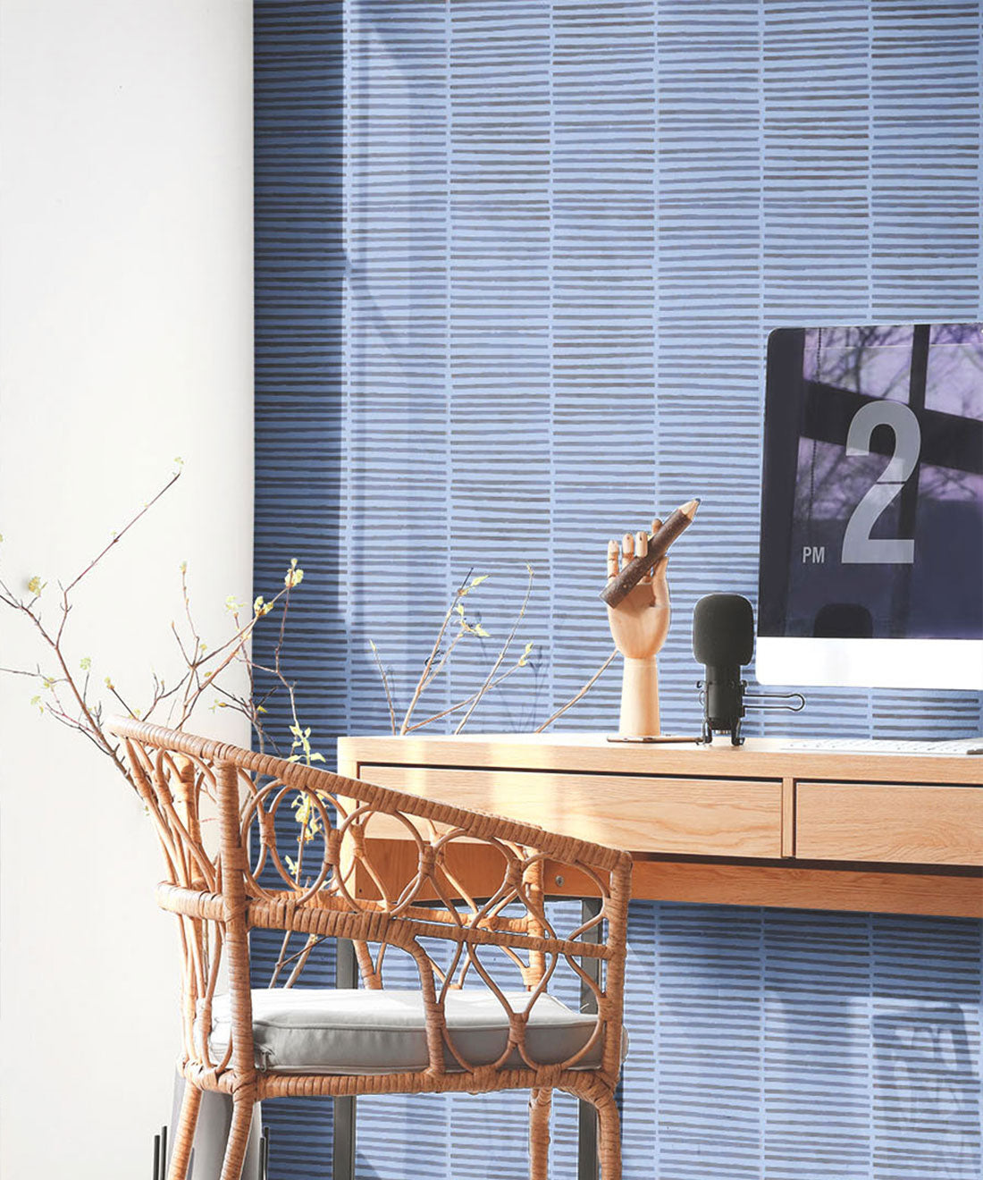 Lignes Wallpaper, Midnight Navy