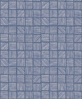 Lignes Deux Wallpaper, Blue Navy