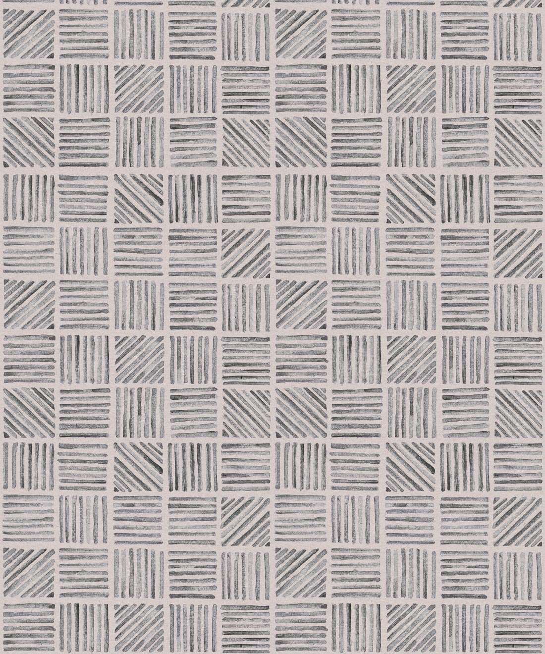 Lignes Deux Wallpaper, Charcoal Light Beige