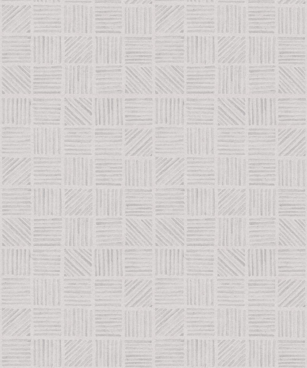 Lignes Deux Wallpaper, Grey White