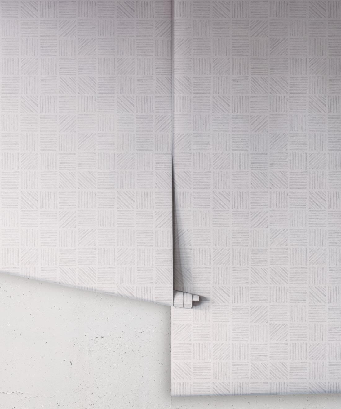 Lignes Deux Wallpaper, Grey White
