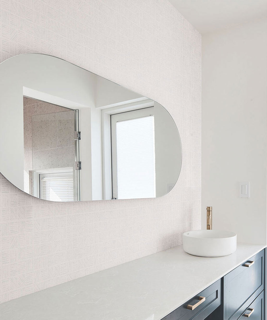 Lignes Deux Wallpaper, Grey White