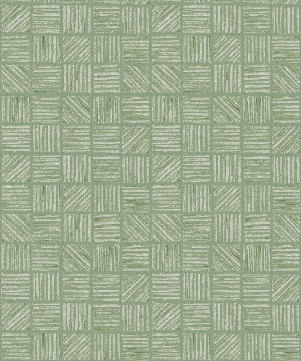 Lignes Deux Wallpaper, Sage Green