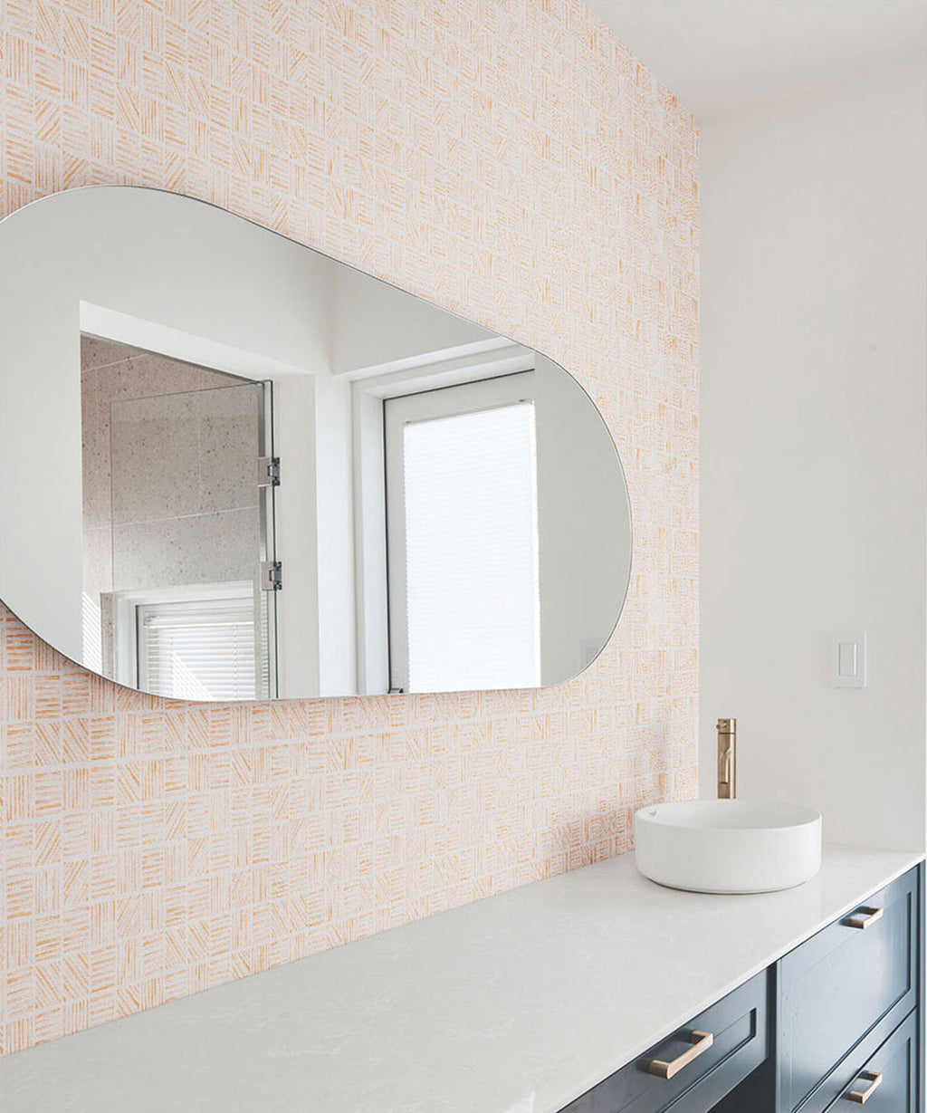 Lignes Deux Wallpaper, Sienna Light Beige