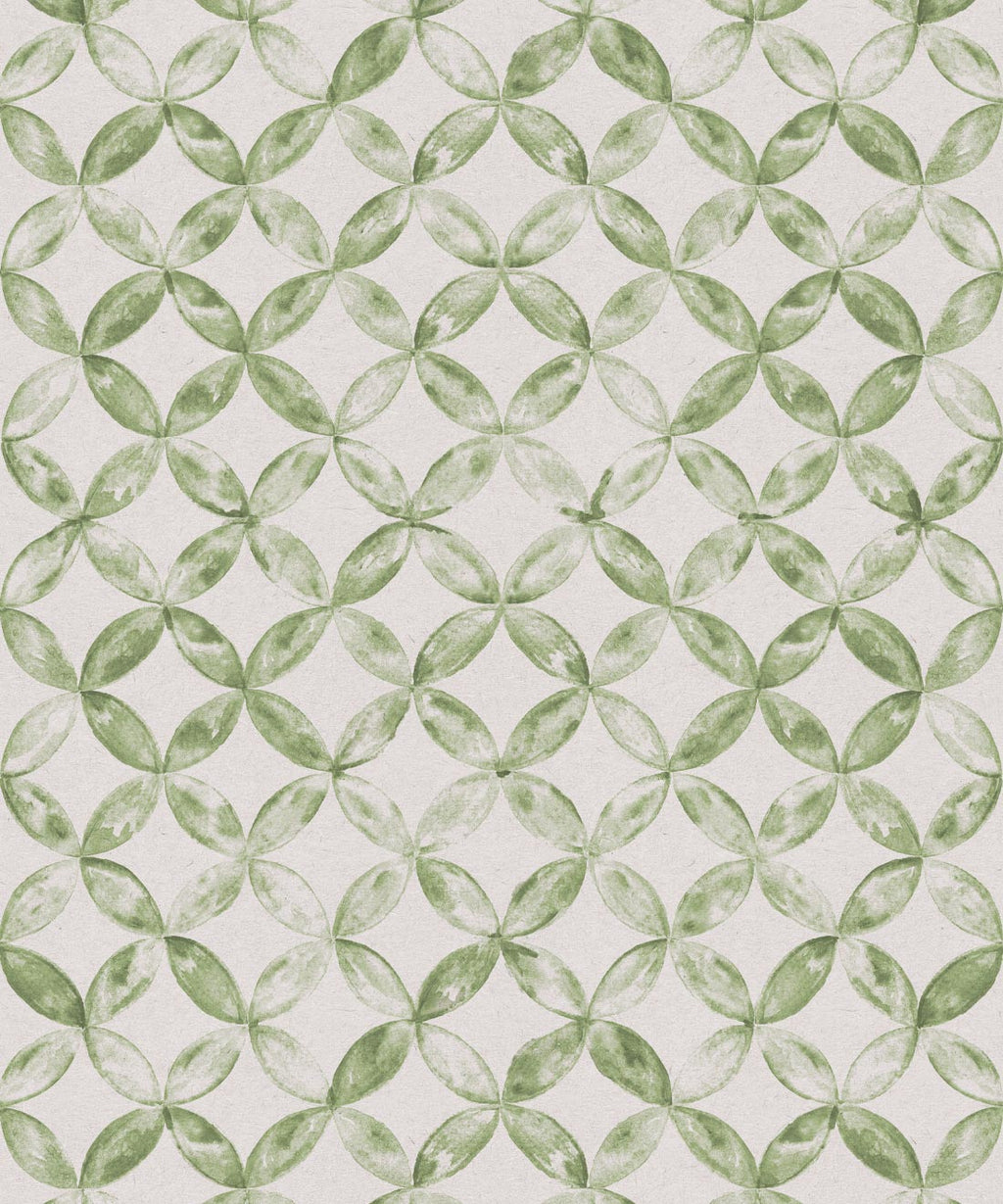 Pétales Deux Wallpaper, Sage White