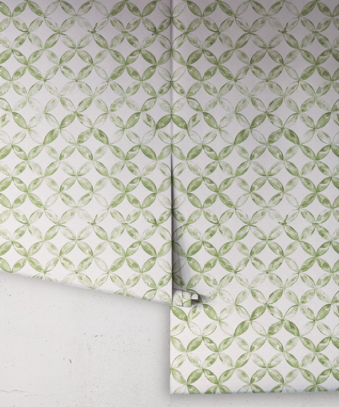 Pétales Deux Wallpaper, Sage White