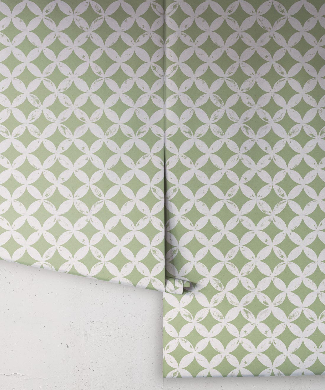 Pétales Deux Wallpaper, Snow Green