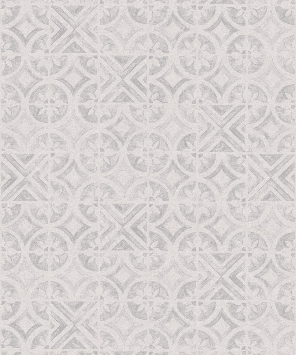 Pétales Trois Wallpaper, Grey White