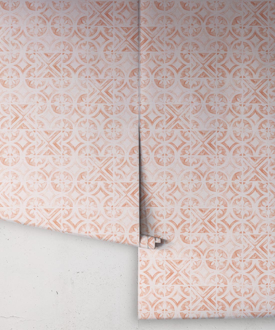 Pétales Trois Wallpaper, Salmon Light Beige