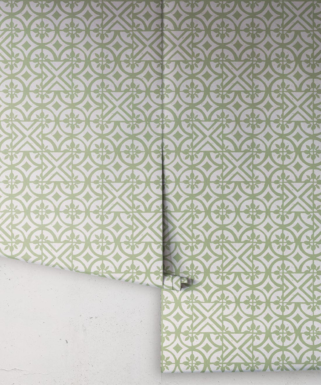 Pétales Trois Wallpaper, Snow Green