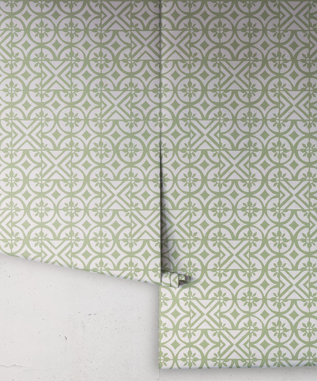 Pétales Trois Wallpaper, Snow Green
