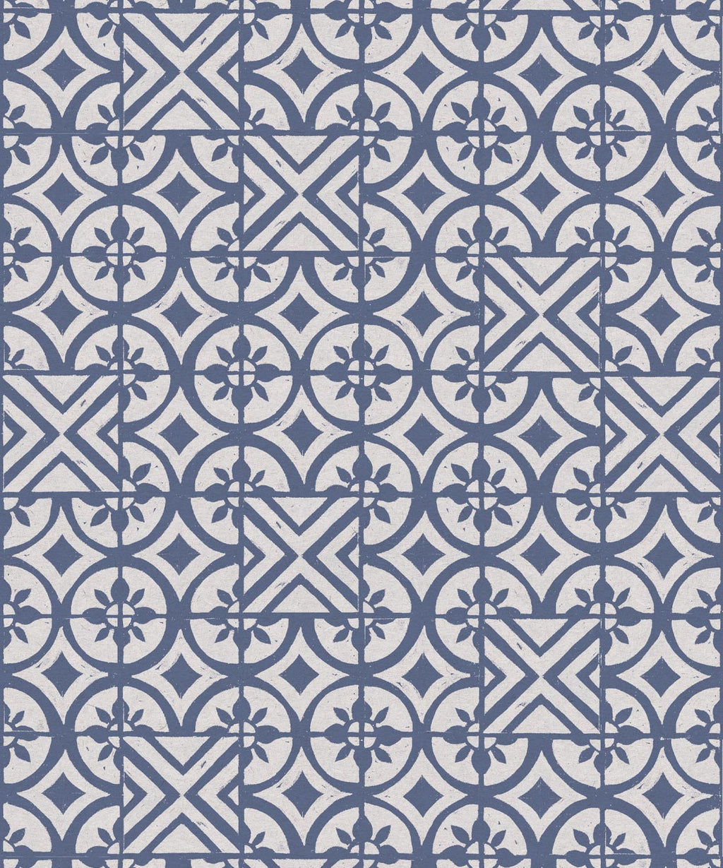 Pétales Trois Wallpaper, Snow Navy