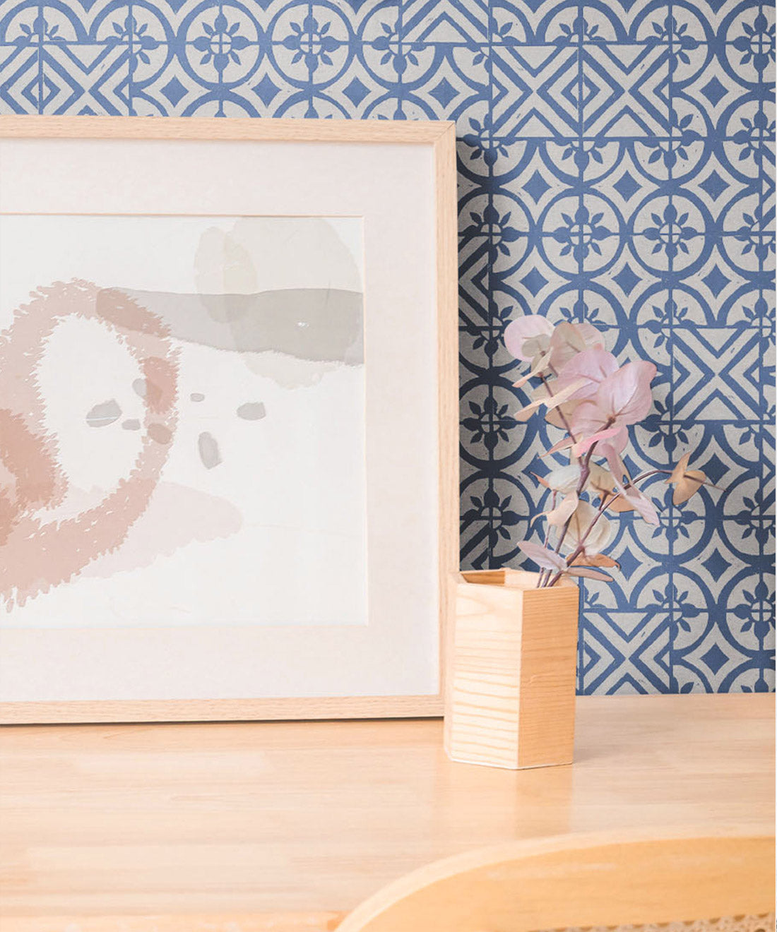 Pétales Trois Wallpaper, Snow Navy