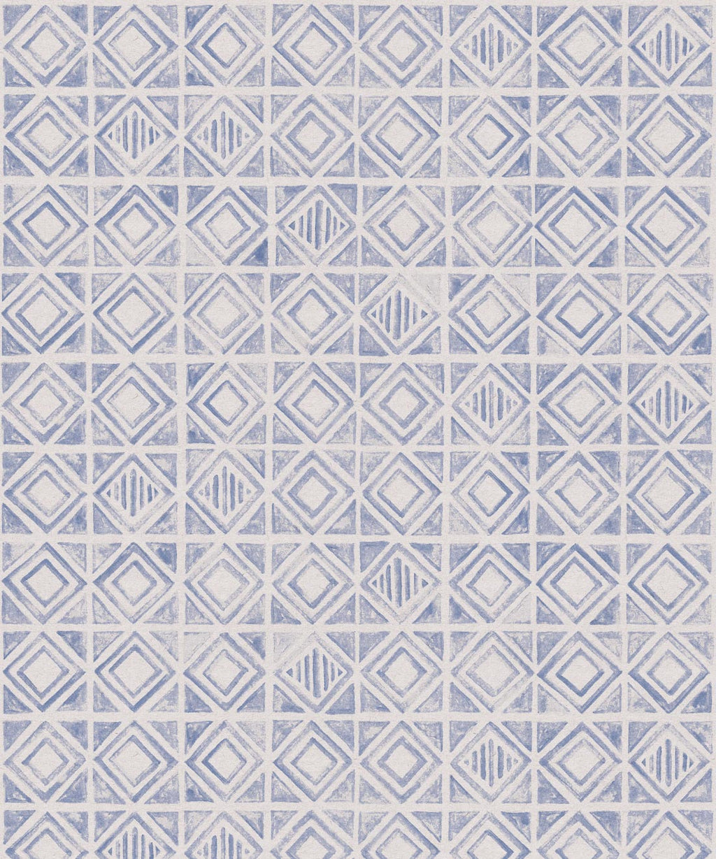 Tuile Wallpaper, Blue White