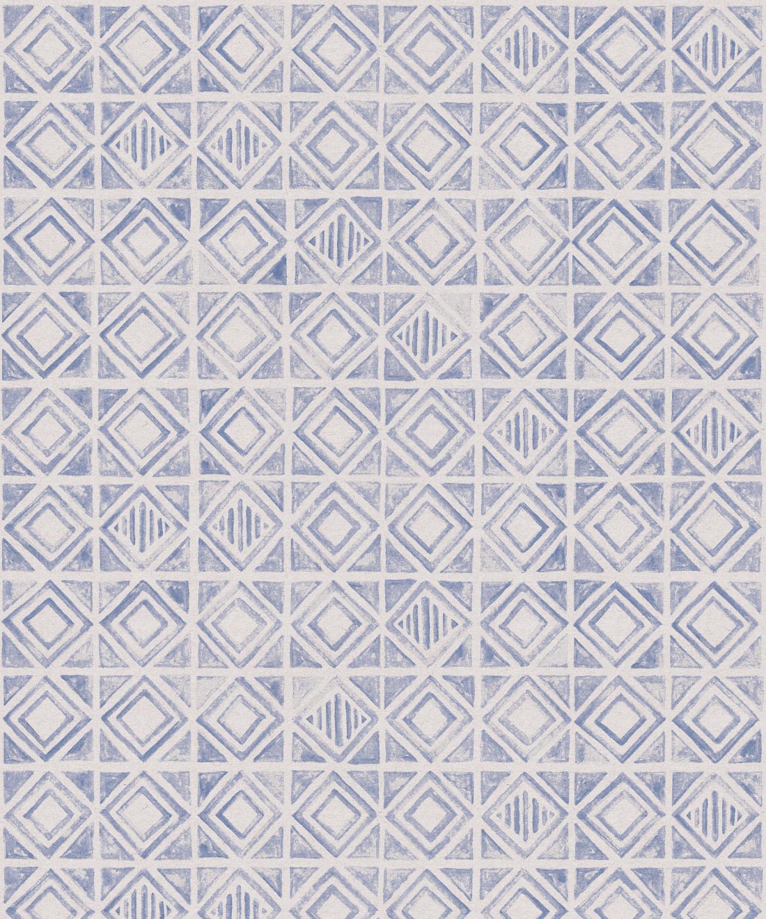 Tuile Wallpaper, Blue White
