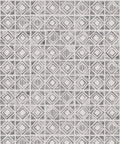 Tuile Wallpaper, Charcoal White