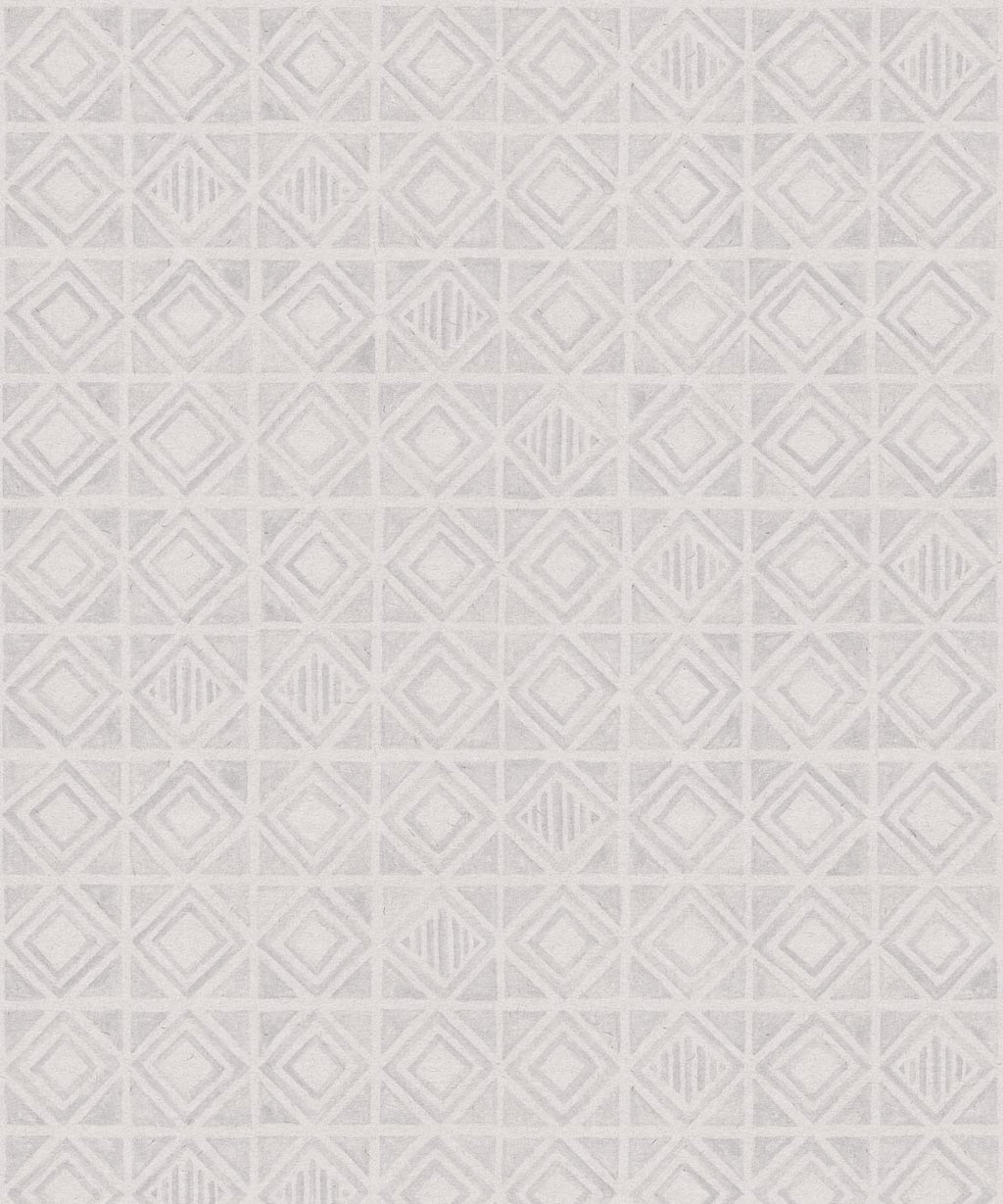 Tuile Wallpaper, Grey White