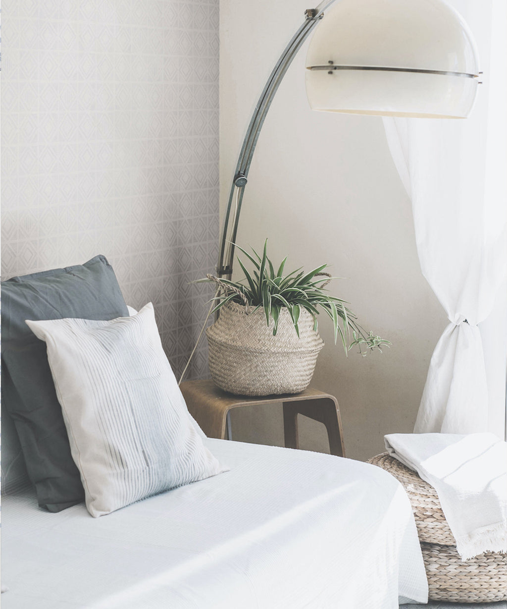 Tuile Wallpaper, Grey White
