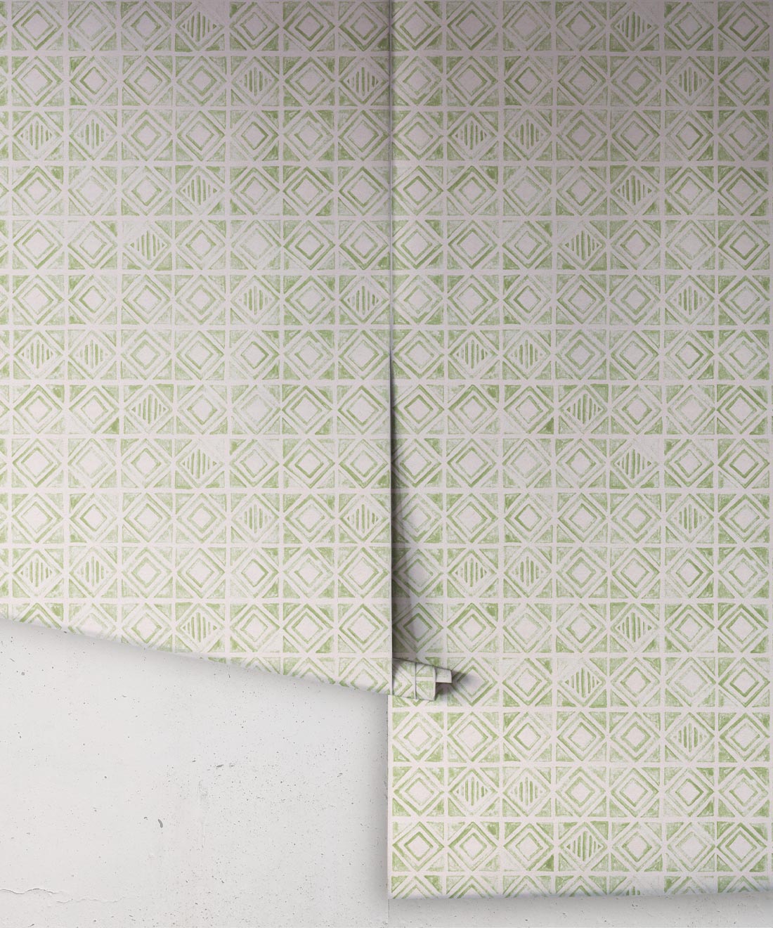 Tuile Wallpaper, Sage Light Beige