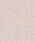 Tuile Wallpaper, Salmon White
