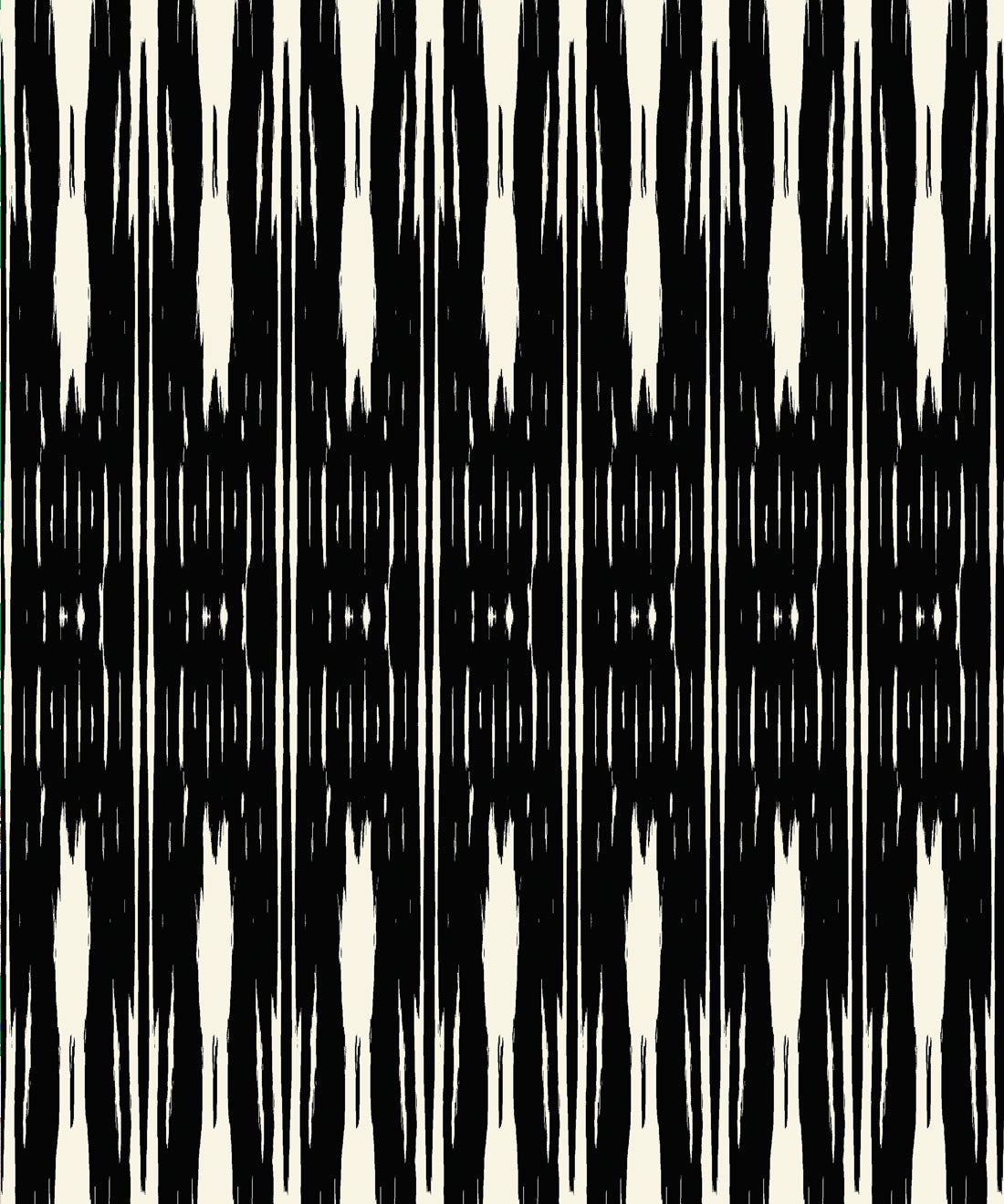 Ikat Wallpaper, Black & White