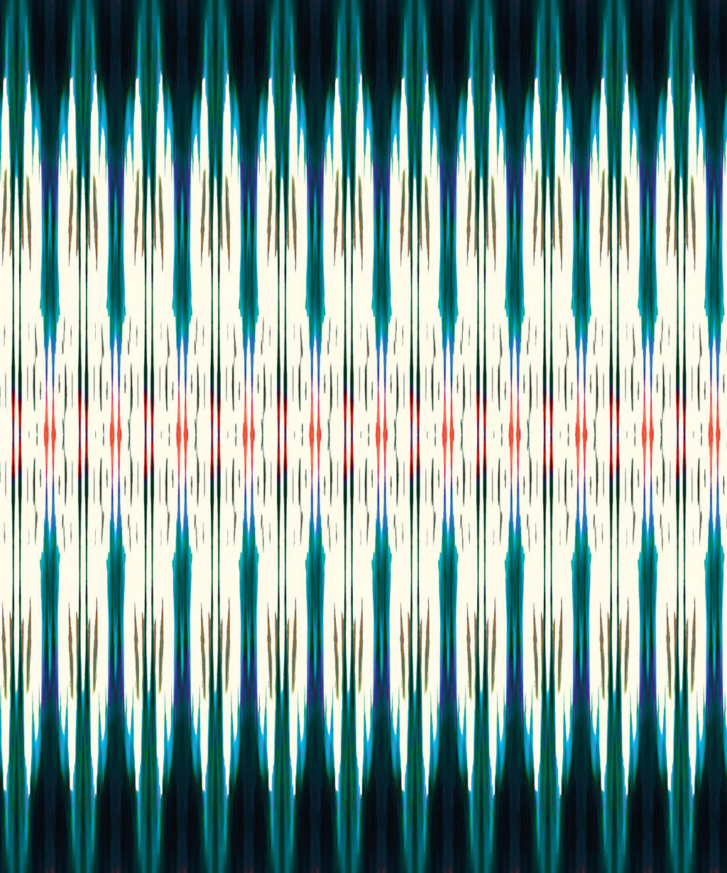 Ikat Wallpaper, Blue