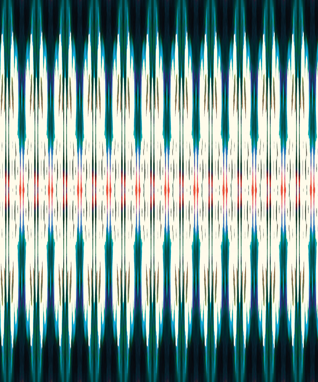 Ikat Wallpaper, Blue