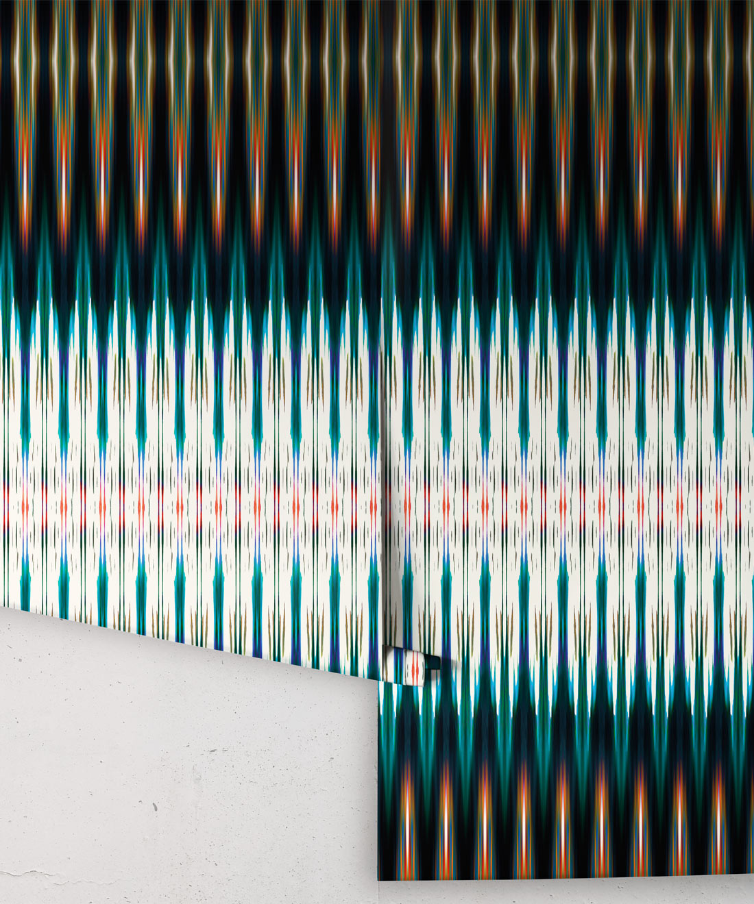 Ikat Wallpaper, Blue