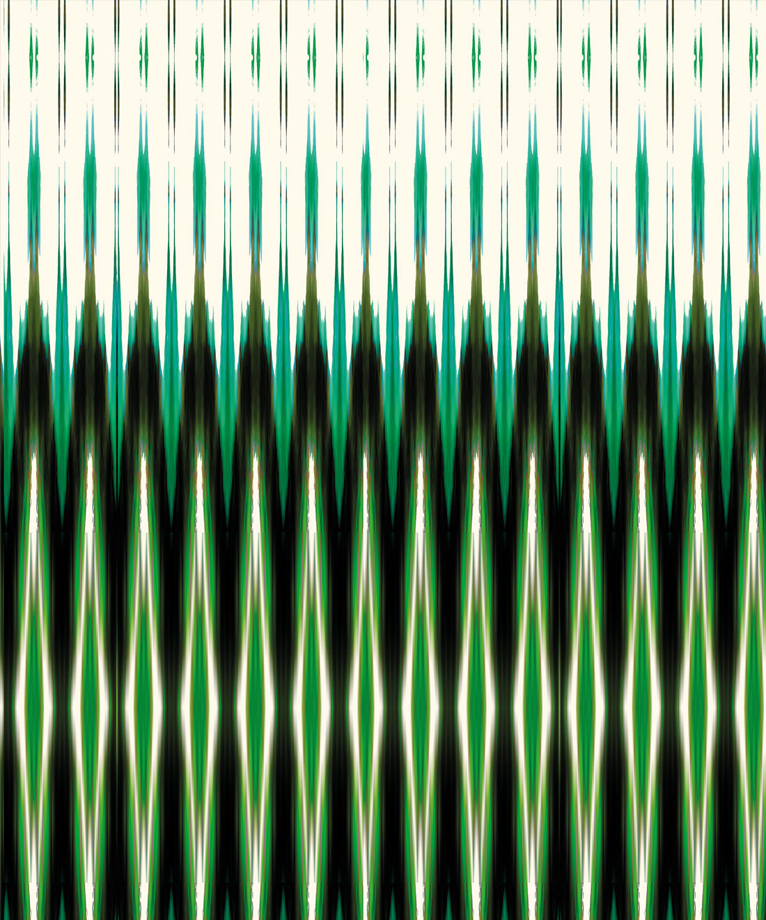 Ikat Wallpaper, Green