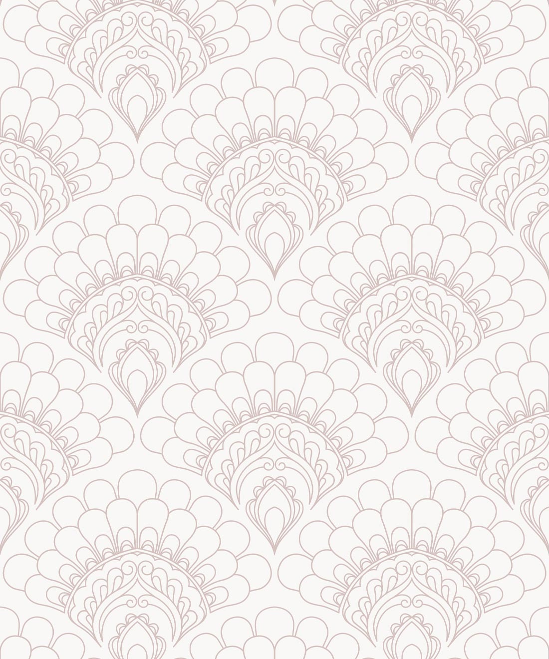 Retro Peacock Wallpaper, Ivory
