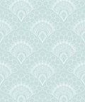 Retro Peacock Wallpaper, Light Blue