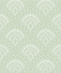 Retro Peacock Wallpaper, Light Green