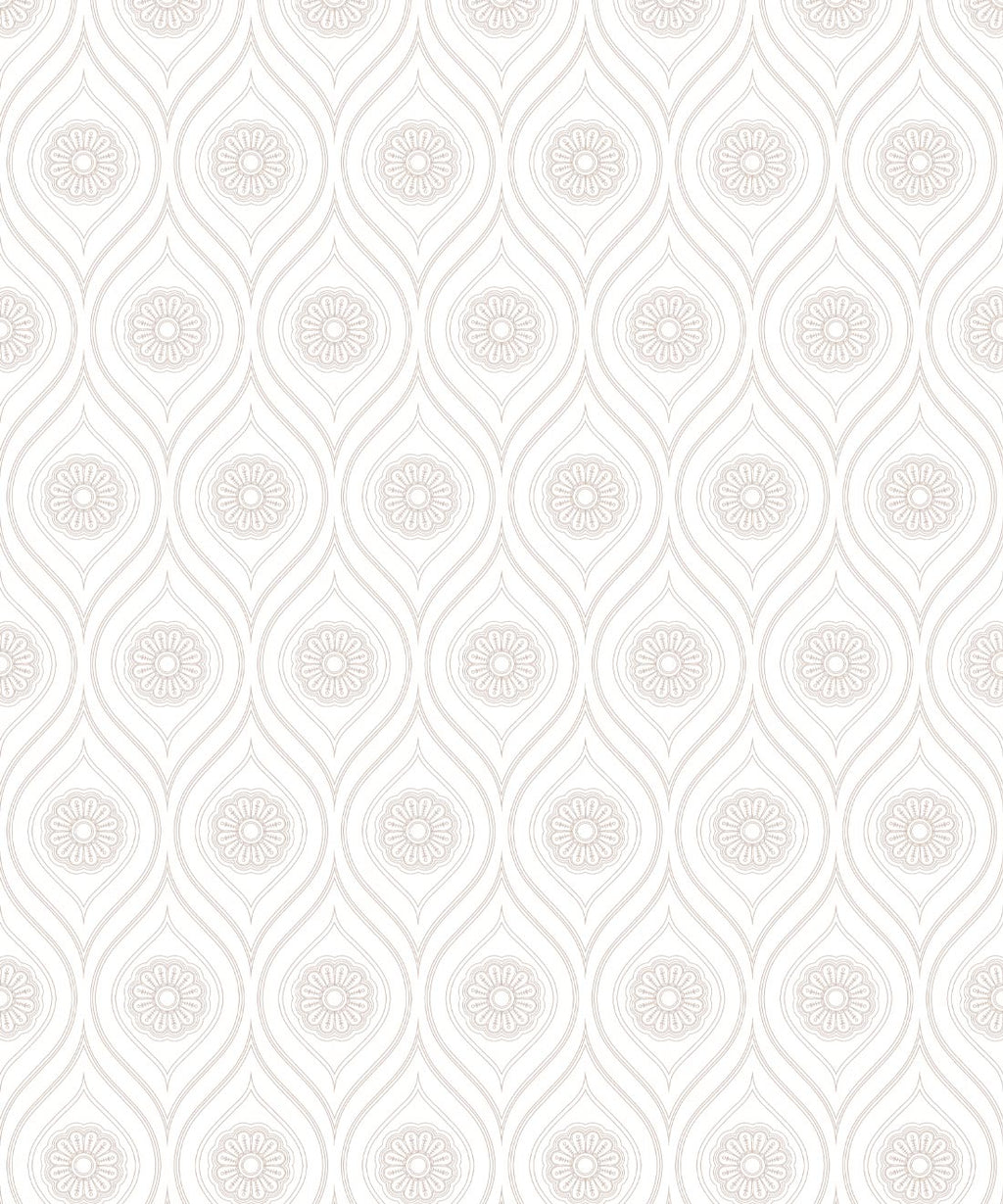 Retro Pop Wallpaper, Beige Reverse