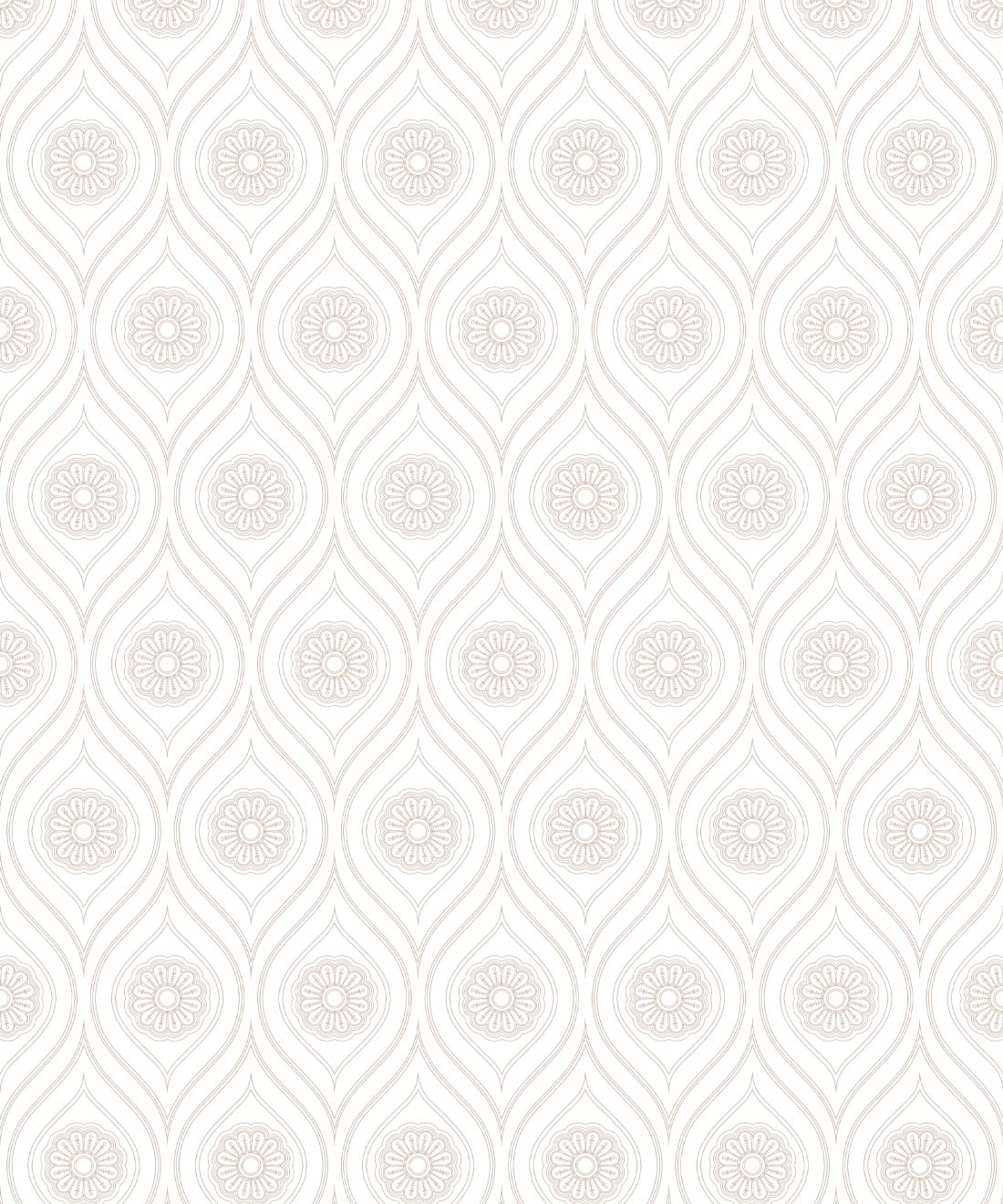 Retro Pop Wallpaper, Beige Reverse