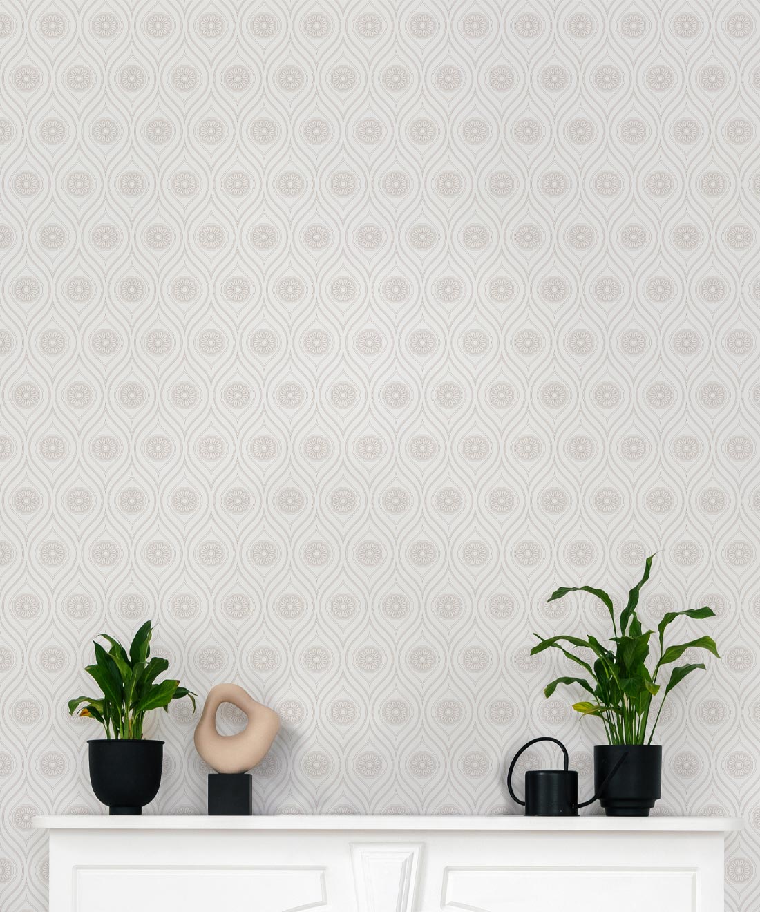Retro Pop Wallpaper, Beige Reverse