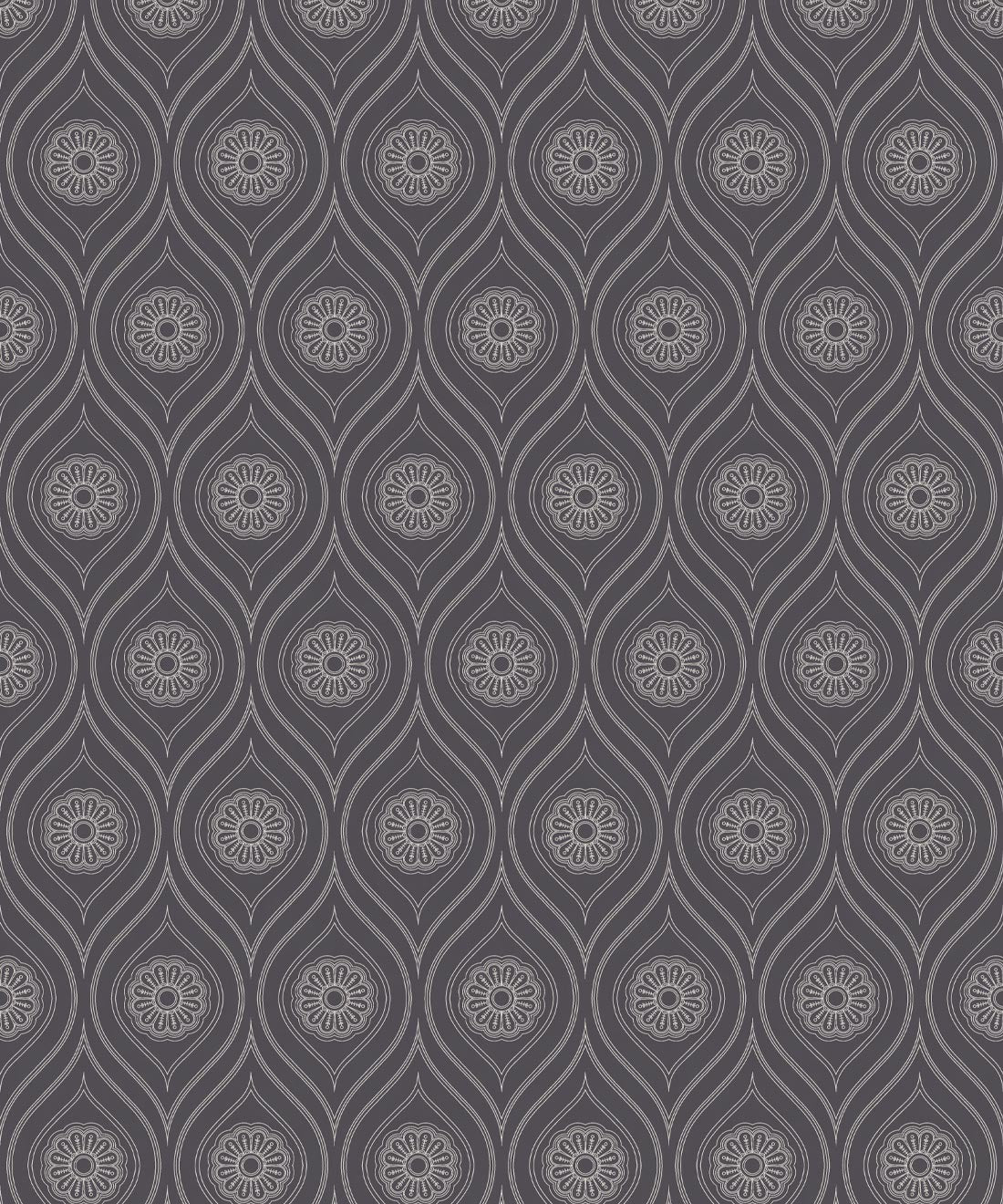 Retro Pop Wallpaper, Dark Grey