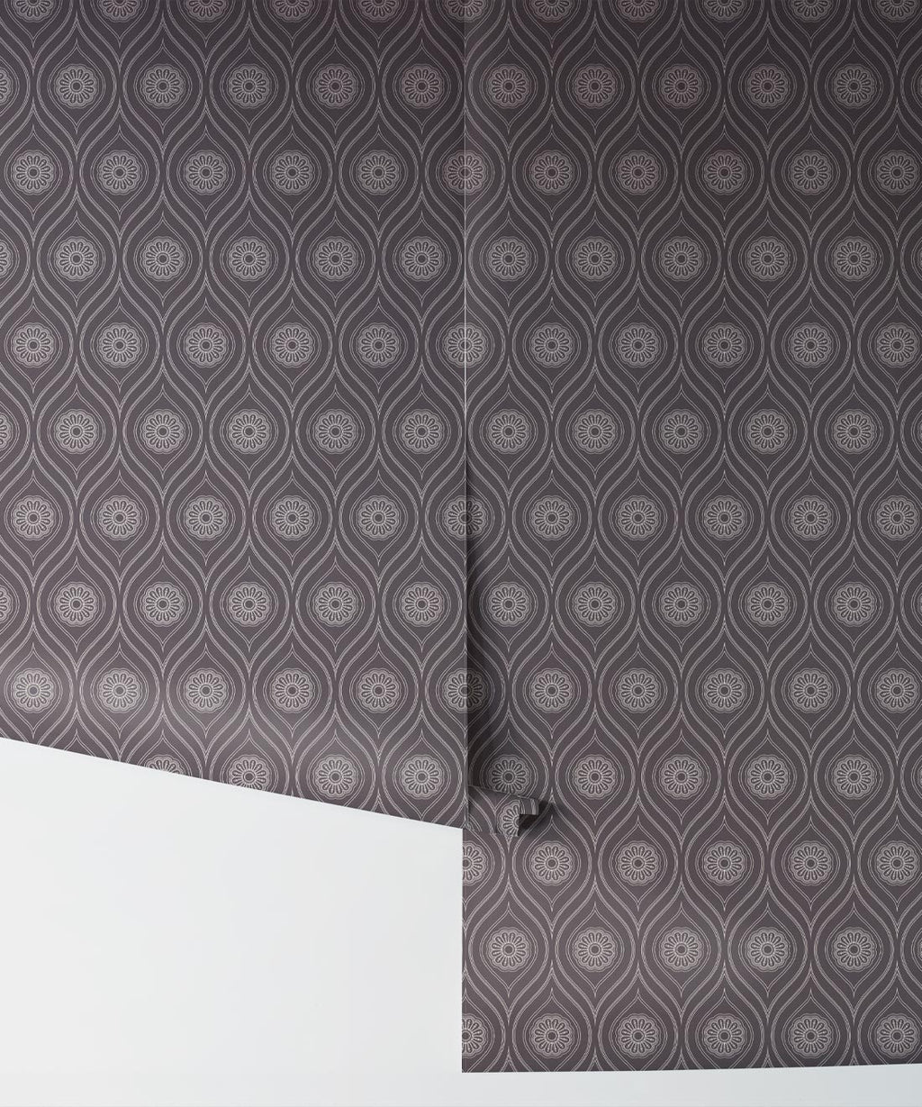 Retro Pop Wallpaper, Dark Grey