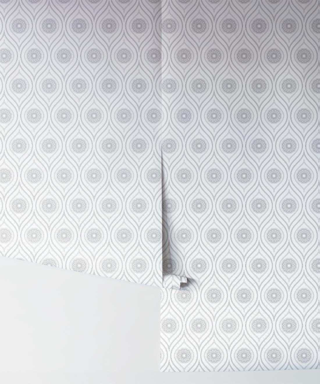 Retro Pop Wallpaper, Grey Reverse