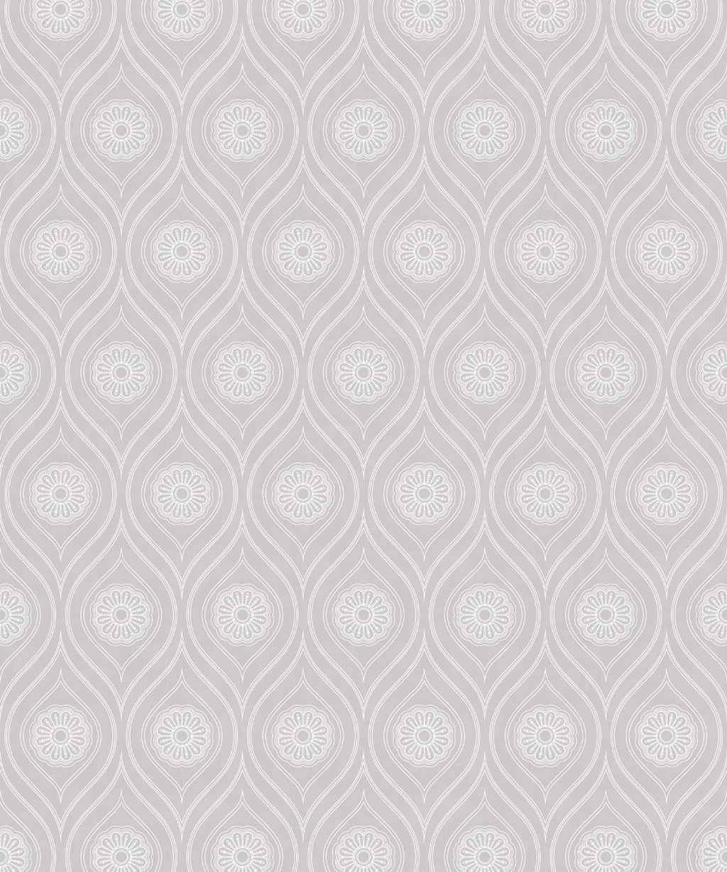 Retro Pop Wallpaper, Light Grey