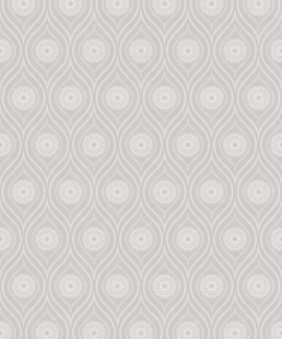 Retro Pop Wallpaper, Light Grey