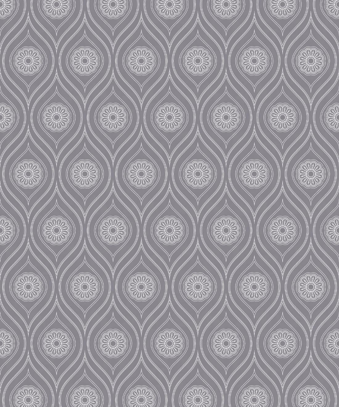 Retro Pop Wallpaper, Mid Grey