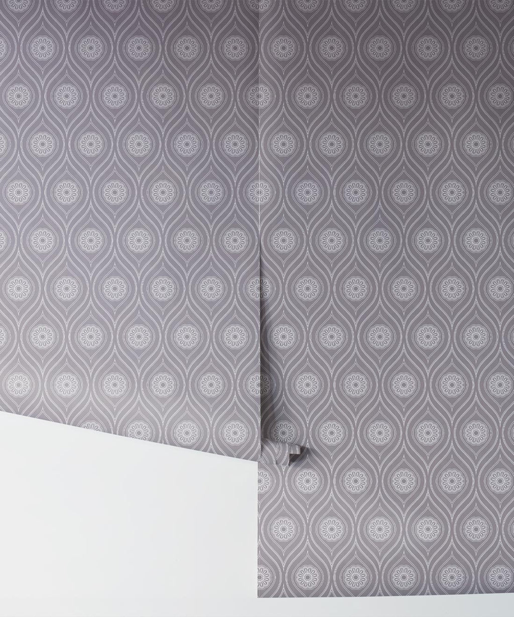 Retro Pop Wallpaper, Mid Grey